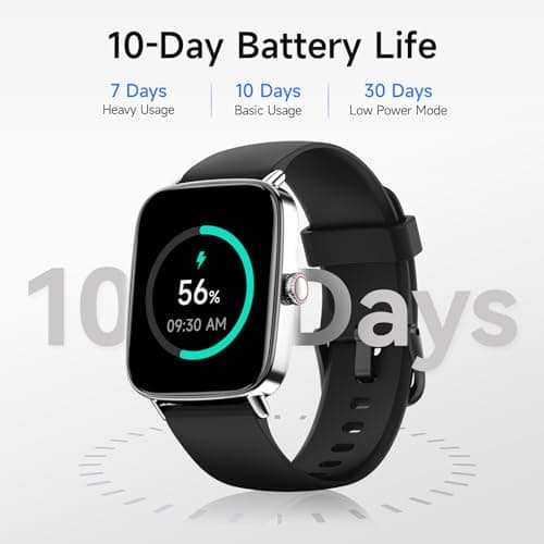 Smart Watch for Men Women, 1.85" (46mm) Smartwatch Compatible iPhone/Samsung/Android (Answer/Make Calls), 100+ Sport Modes Fitness Tracker with Heart Rate/Sleep/SpO2 Monitor, IP68 Waterproof, 2 Bands 8