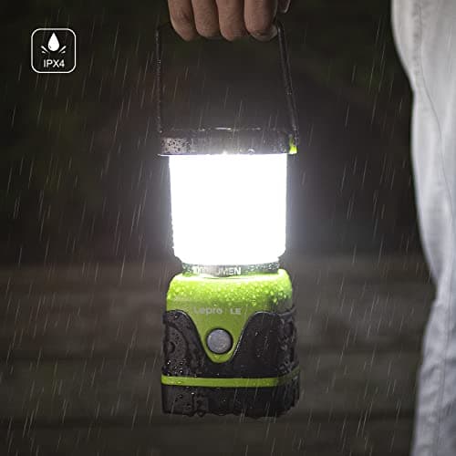 LE 1000LM Battery Powered LED Camping Lantern, Waterproof Tent Light with 4 Light Modes, Camping Essentials, Portable Lantern Flashlight for Camping, Emergency Light, Power Outages, Not Rechargeable 6