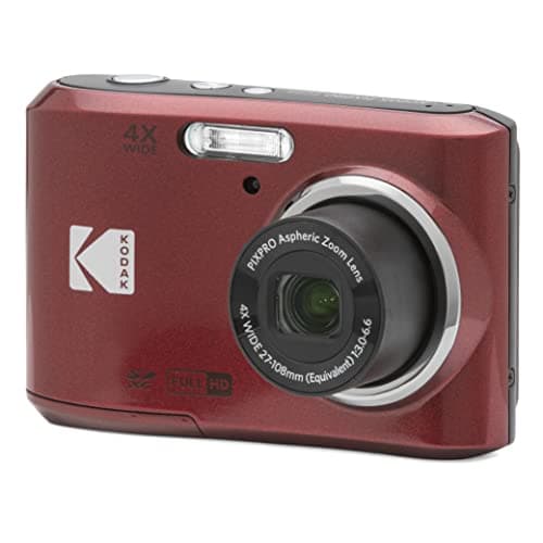 Kodak PIXPRO FZ45 Digital Camera, 16MP Point & Shoot with 4X Optical Zoom, 27mm Wide Angle, 2.7 Inch LCD, 1080p Video, Red