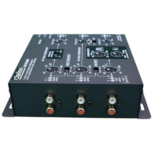 Clarion MCD360V 3-Way 6 Channel RCA Inputs Electronic Crossover with Remote Subwoofer Level Control Adjustable Level Output for Front Rear Subwoofer 7