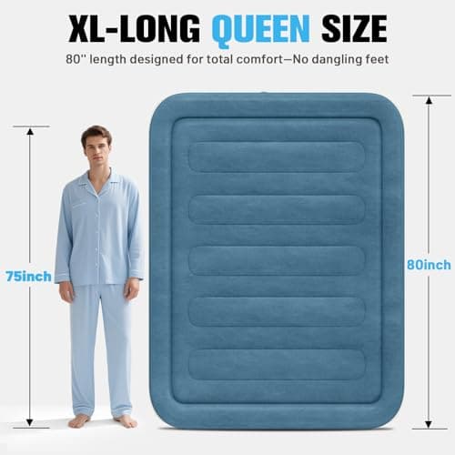 VOSSER Queen Air Mattress with Built-in Pump,Fast & Easy Inflation/Deflation Inflatable Mattress, Foldable Blow Up Mattress with Storage Bag, Inflatable Bed for Home, Camping & Guests 9