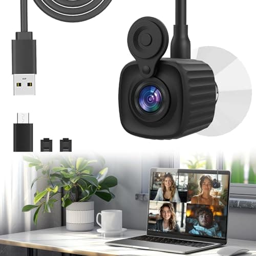 4K Autofocus Webcam with Eye Contact Correction Suction Moun Center Camera, Built-in Noise Canceling Microphone Privacy Cover USB Plug-and-Play for Zoom/Teams, PC Conferencing, Remote Calls