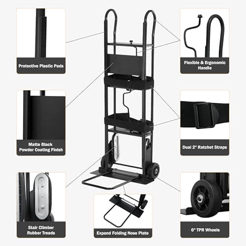Olympia Tools 800 Lb Appliance Hand Truck with Easy-to-use Belt Tightener for transport Large Appliances and Furniture 5