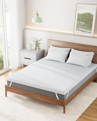 PERLECARE Full Size Mattress Topper - 4 Inch Cooling Memory Foam Mattress Pad for Pressure Relief,Bed Topper with Bamboo Cover,Removable & Washable & Non-Slip,CertiPUR-US & Oeko-Tex Certified 6