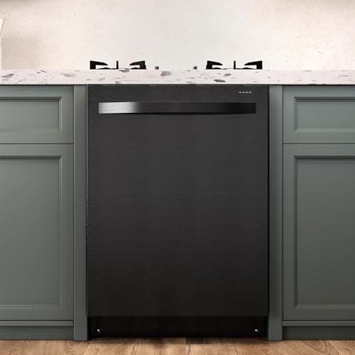 SUNVIVIPRO 24" Built-in Dishwasher, Stainless Steel Dishwasher Machine with Adjustable Racks, 14–16 Place Settings Large Capacity Dish Washer, 8 Wash Programs, Energy Star Certified, Black 8