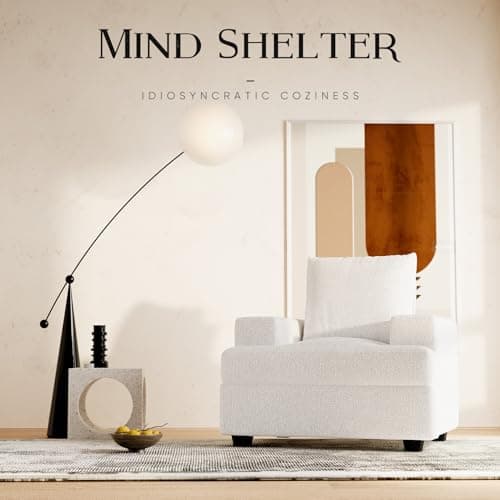 Zelimon 89" Sofa Couch with Extra Deep 3 Seats Memory Foam Modern Sofa Couches for Living Room Washable Removable Chenille Cover Cozy Lounge Sofa, Bleach 7