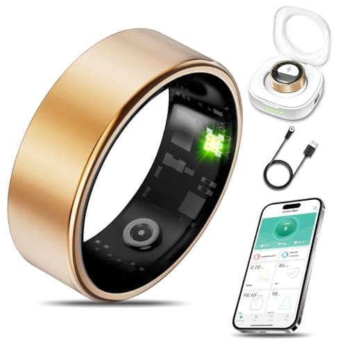 Smart Health Ring for Women Men Fitness Tracker with Heart Rate, Blood Oxygen, Blood Pressure, Sleep Monitoring, Step Counting, Rose Gold 8
