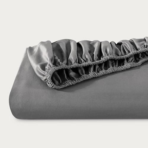 Bare Home 100% Rayon Made from Bamboo Luxury King Fitted Sheet - Deep Pockets - Cooling Sheet - Breathable - Easy Fit - Soft Bedding Bottom Sheet (King, Grey) 8