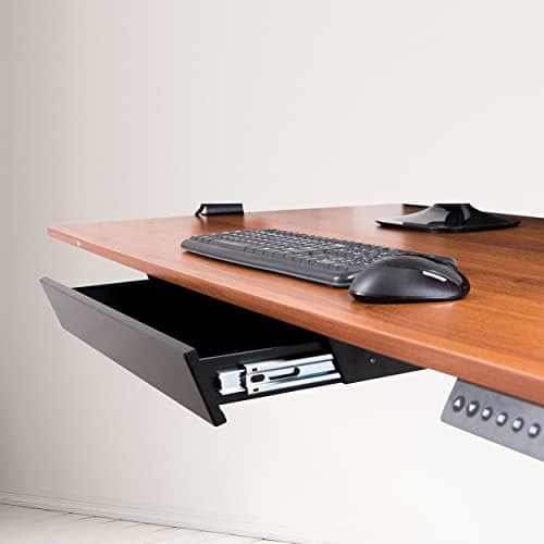 Stand Up Desk Store Add-On Office Sliding Under-Desk Drawer Storage Organizer for Standing Desks | Requires 14" of Front to Back Clearance Beneath Desks and Tables (Black) 6