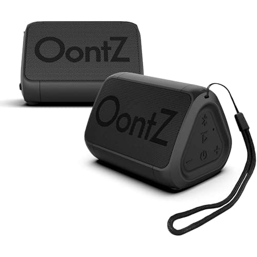 OontZ Angle Solo 2-Pack - Portable Bluetooth Speaker 5.0-5W Sound, 10-Hr Battery, 100ft Wireless Range, IPX5 Water-Resistant, Budget-Friendly Small Speaker for Travel, Party, Outdoor or Home (Black)