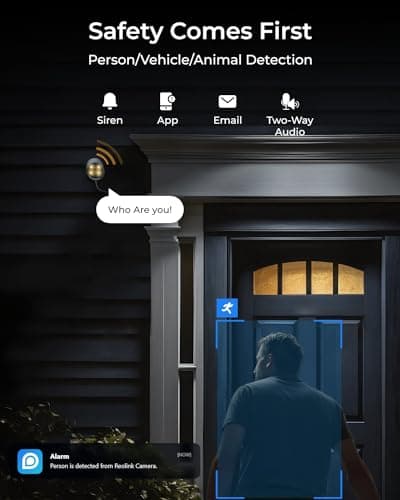 REOLINK CX810 ColorX PoE Camera, 4K UHD, True Color Night Vision, F1.0 Super Aperture, 1/1.8'' Image Sensor, HDR Technology, Person/Animal Detection, Spotlight & Siren Alarm, 2-Way Talk 5
