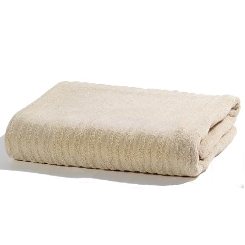 SURPASS Premium Pure Cotton Bath Towel,（1 Piece） Chemical-Free Cotton Towel with No Dyes for Daily Shower, Friendly to Health,Soft, Super Absorbent and Quick Drying (27" x 53")