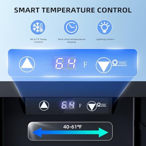 Antarctic Star 18L Beverage Refrigerator Cooler 24Can, Mini Fridge with Quiet Compressor, LED Light,Freestanding Small Fridge with Electronic Temperature Control for Home and Bar(40-61 ℉) 2