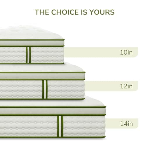 Emerspring Queen Mattress 12 Inch Hybrid Memory Foam Mattress in a Box with Individual Pocket Innerspring for Motion Isolation & Pressure Relief, Edge Support, Medium Firm 8