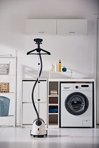 SALAV GS18 Full-Size Clothes Steamer - 1500W Power, 1.8L Water Tank, 60-Min Garment Steam, Iron Clothing, Adjustable Pole & Wheels for Easy Storage, Professional Standing Steamer for Clothes, White 9