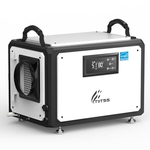 Commercial Dehumidifier 120 Pint with Drain Hose for Crawl Spaces, Industrial, Basements, Garages, Dehumidifier with Pump, Portable, Compact, Large Capacity, Auto Defrost, Memory Restart