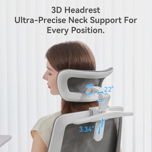 SIHOO M59AS Ergonomic Office Chair, Desk Chair with 3D Flip-up Armrests, Computer Chair with Dual Back Design and Adaptive Dynamic Lumbar Support 7