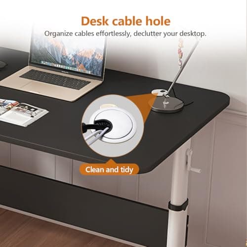 WXJHL Manual Standing Desk, Adjustable Height Desk, Stand Up Computer Table for Home Office, Bedroom 5
