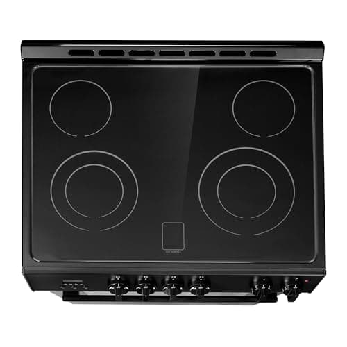 COSMO COS-ERD304K-BK 30 in. Stellar Collection 5.0 cu. ft. Electric Range with 4 Burner Glass Cooktop and Convection Oven in Matte Black 9