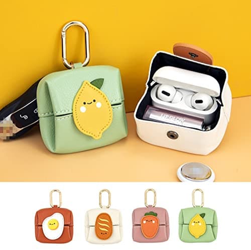 Tomcrazy Cartoon Mini Storage Bag for Airpods Case Earbuds Cover Huawei Tag Keychain, Headset Box for Airtag Galaxy Buds Jabra Elite 7 4 3 Headphones Pouch (01) 7