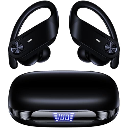 Hybrid Active Noise Cancelling Ear Buds Wireless 80 Hrs Playtime Hi-Res Stereo Quality Earbuds with Transparency Mode Bluetooth Headphones with Earhooks Sports ANC Earphones for Running Working Travel