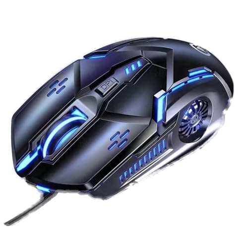 CHONCHOW Gaming Mouse - Wired, 6 Buttons, 4 Adjustable DPI Up to 3200 DPI, 7 Color LED Light, Used for Games and Office, Compatible with Computer/Laptop/Tablets (Black)