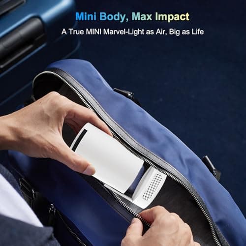 Mini Projector 4K support with Dual-Band WIFI6 5G Wireless 5.4 Bluetooth Android 11, Soundbase Speaker, Auto Vertical Keystone 180°Rotatable Portable Projector for Home Bedroom Outdoor 8