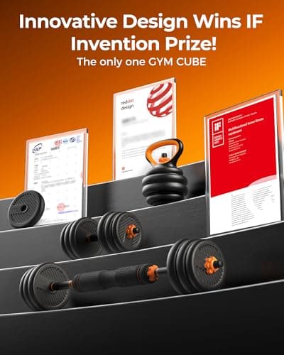 FEIERDUN Adjustable Dumbbells, 30lbs Free Weight Set with Connector, 4 in1 Dumbbells Set Used as Barbell, Kettlebells, Push up Stand, Fitness Exercises for Home Gym Suitable Men/Women 7