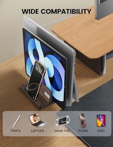 Vaydeer Vertical Laptop Stand Desktop Stand Holder with Adjustable Dock Size, 4-in-1 Design Plastic Laptop Holder Fits All MacBook, Surface, Chromebook Gaming Laptops Chocolaty 7