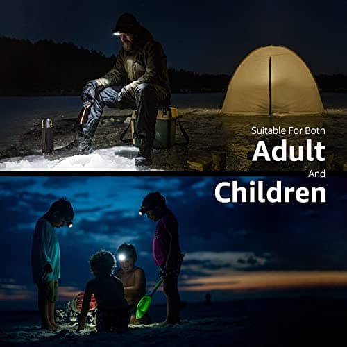 Lepro LE Headlamp Rechargeable, LED Head Lamp with 6 Modes for Camping & Hiking Gear Essentials, IPX4 Waterproof High Lumen Bright Headlight Flashlights with Adjustable Headband, USB Cable Include 8