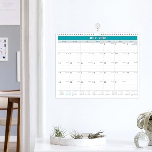 Calendar 2026-2027, 18 Months from July 2026 to December 2027,11.5" x 14.6", with Julian Date 7