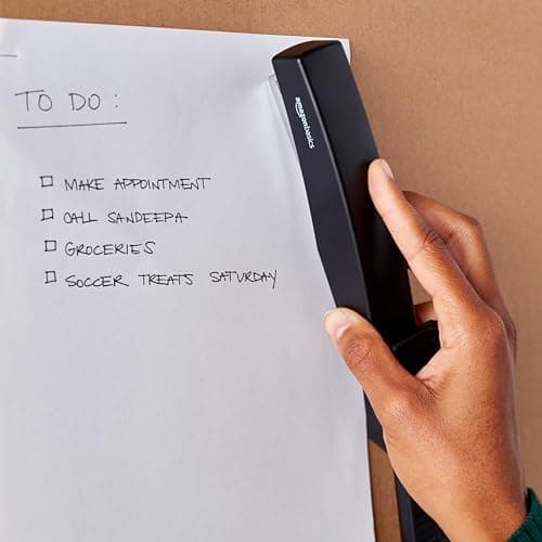 Amazon Basics Office Stapler with 1000 Staples, 25 Sheet Capacity, Non-Slip, Black, Home Office 6