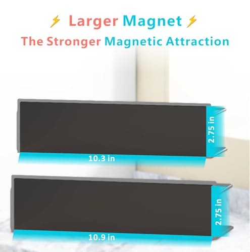 Roysili Magnetic Spice Rack For Refrigerator, Magnetic Fridge Shelf For Kitchen, Magnetic Shelf For Fridge Space Saving Black 4 Pack With Magnetic Paper Towel Holder 5