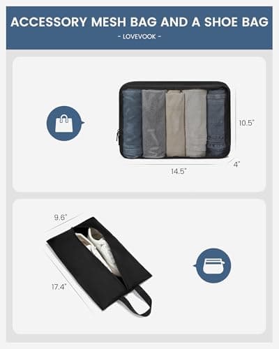 Carry On Luggage 22x14x9 Airline Approved, 22-Inch Suitcases with Spinner Wheels, Softside Carry-on Luggage with TSA Lock for Men Women Business Trip, Lightweight Large Capacity Luggage for Travel 6