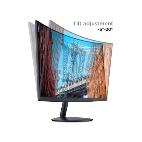 KOORUI 27 Inch Curved Monitor FHD 1080P 75Hz Computer Monitors, 1500R PC Screen with HDMI VGA, TÜV Rheinland Certified, Tilt Adjustable,1500R, Eye Care, Black, 27N5CA 8