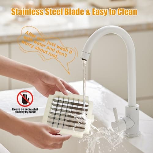 Electric French Fry Cutter, Commercial Automatic French Fry Cutter, Stainless Steel Potato Cutter with 1/2-Inch & 3/8-Inch Blade, Electric Potato Cut Machine for Restaurants & Home Kitchen 5