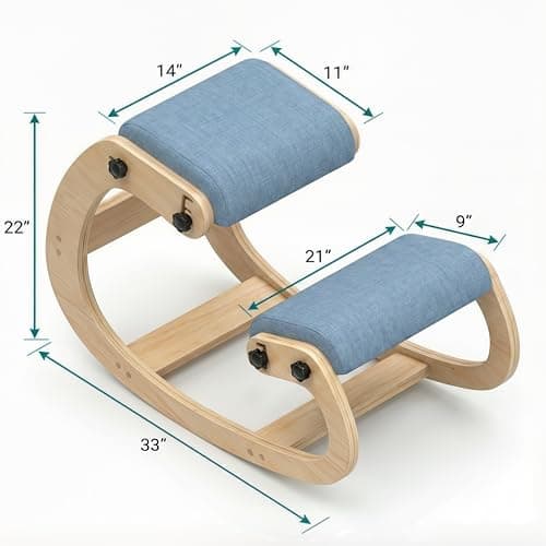 NYPOT Ergonomic Kneeling Chair with Adjustable Seats - Knee Chair for Posture Correction & Kneel Rocking Stool for Desk - Back Pain Relief for Home and Office, Supports 250 pounds - 5 Years Warranty 2