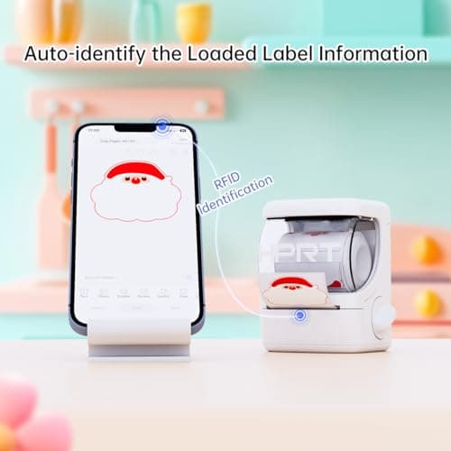 HPRT NEW1 Label Printer 2 Inch Portable Inkless Bluetooth Label Maker for Small Business, Home, School, Sticker Printer for Address, Logo, Barcode, Clothing, with Automatic Label Recognition（White） 8