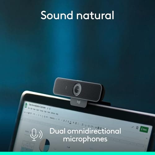 Logitech C925e Business Webcam, HD 1080p/30fps Video, Light Correction, Autofocus, Clear Audio, Privacy Shutter, Works with Microsoft Teams, Google Meet, Skype, WebEx, Cisco - Black 5