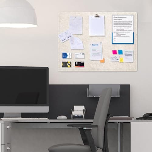 Lightomorrow Bulletin Board, 24 x 18 inches Decorative Felt Pin Board, Vision Board Cork Board Alternative for Wall, Foldable Photo Board with 20 Pushpins - Oatmeal 7