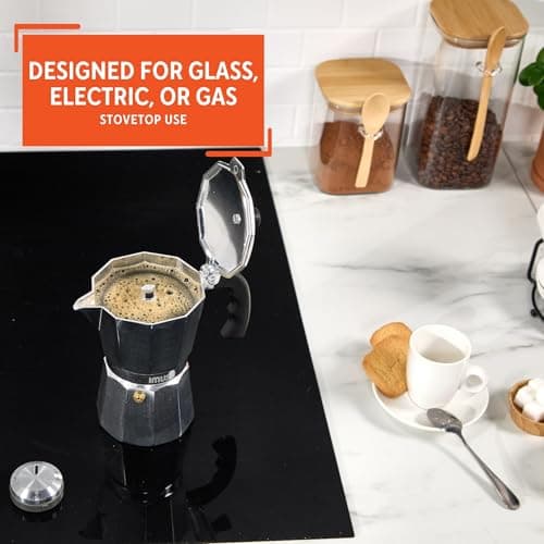 Imusa USA Aluminum Stovetop 6-cup Espresso Maker (B120-43V), Silver 6