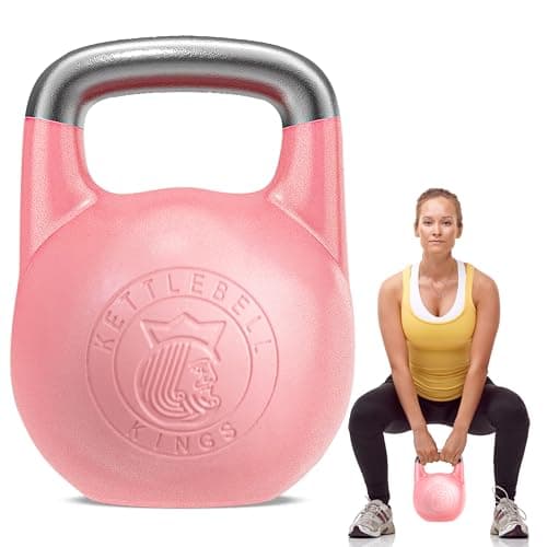 Kettlebell Kings Competition Kettlebells Weight (35mm handle) 8-48 KG - Hand weights Workout Gym Equipment and Strength training sets for Women and Men for Home Gym - Suitable for Repetition Workouts