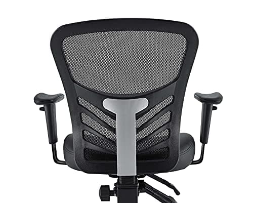 Modway Articulate Mesh Office Chair with Fully Adjustable Vegan Leather Seat In Black 9