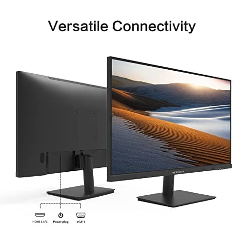 Viewedge 24 Inch Monitor - FHD 1080p 100Hz (Supports 75hz) Computer Monitor 24 inch with Bluelight Filter HDMI VGA Ports, 100x100 mm Wall Mountable 7