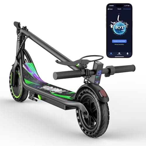 VOLPAM Electric Scooter, 350W/500W Powerful Motor, 8.5"/10" Solid Tires, 19/21Mph, 28/23/21/16 Miles Max Range, Dual Braking