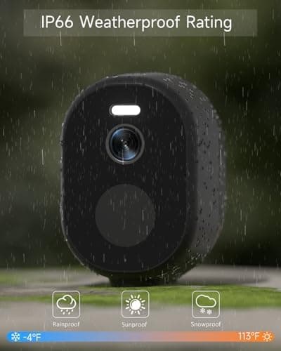 Rraycom Security Camera Wireless Outdoor,5G/2.4G WiFi Camera for Home Security,2K Battery Powered Indoor Cameras with AI Detection,Color Night Vision, Siren,2-Way Talk,Works w/Alexa (1, Black) 9