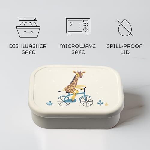 ASOMIC Silicone Bento Lunch Box for Toddlers & Kids, Leakproof & BPA-Free, 3 Compartments, Microwave & Dishwasher Safe, Ideal for Daycare, Preschool & Baby Meals (Blush) 5