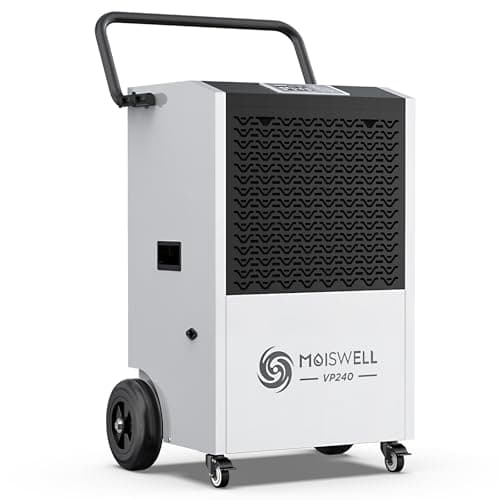 Moiswell 240 Pints Commercial Dehumidifier with Pump and Drain Hose for Basements and Large Spaces up to 8,500 Sq Ft, 5-Year Warranty