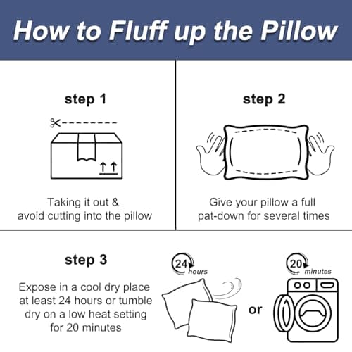 Favocama Bed Pillows Queen Size Set of 2 Hotel Collection Bed Pillow for Sleeping Queen Pillows 2 Pack for Back, Stomach or Side Sleepers Soft and Supportive Washable Pillows for Bedroom 5