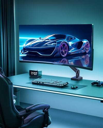 Single Monitor Desk Mount, 13-32 inch Adjustable Full Motion Monitor Arm, Computer Monitor Stand Holder with Clamp and Grommet Base, Fits 4.4 to 22lbs Screens, VESA Mount Bracket, Black, Freelift Pro 9